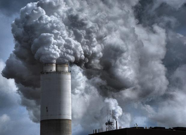 A coal-burning power plant near Kenosha, Wisconsin